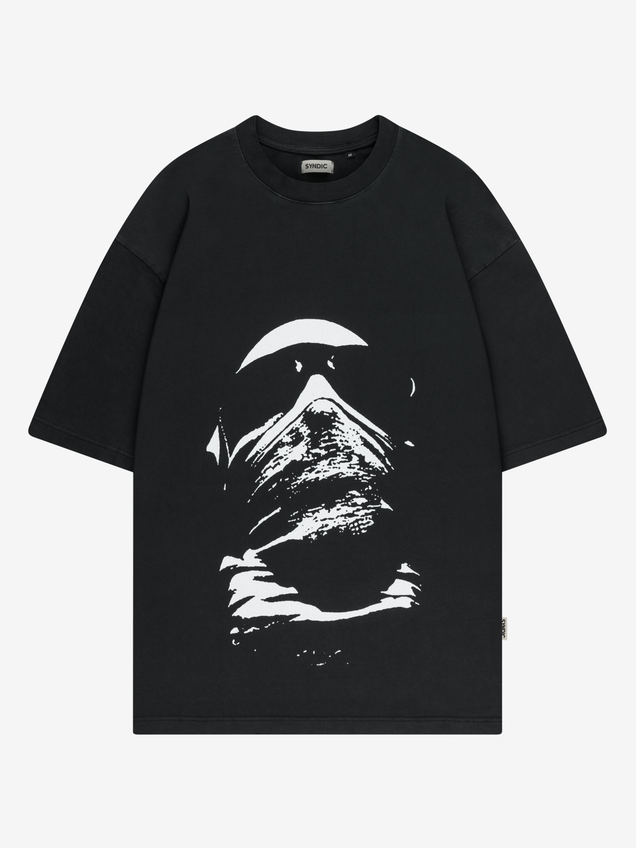 MASKED FACE T-SHIRT - WASHED GREY